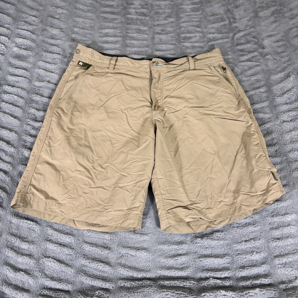 Howler Brothers Horizon Hybrid Shorts Mens 38 Khaki Tan Nylon Ripstop Fishing